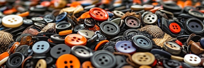 Colorful assortment of buttons