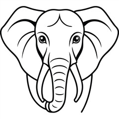 elephant head vector illustration