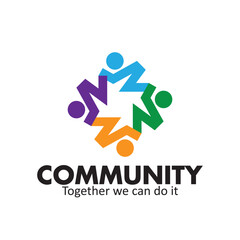 community care icon logo icon vector illustration template design