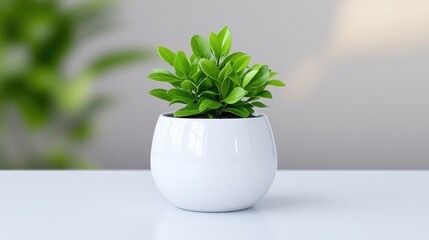 Fototapeta premium Small potted plant on a table (2)