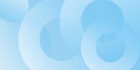 Abstract minimalist banner background, pastel colorful, blue and white gradations. Circle effect style geometric simple art