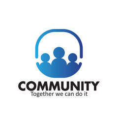 community care icon logo icon vector illustration template design