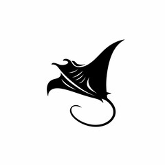 Manta Ray Silhouette Vector Art