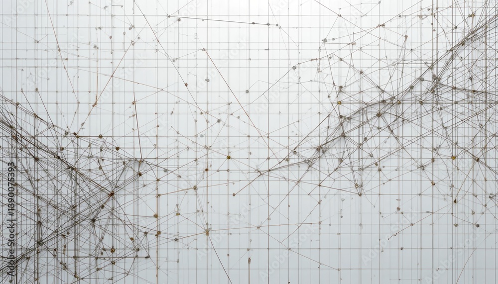 Poster Exploring complex data structures through geometric patterns digital art minimalist environment abstract viewpoint technology concept