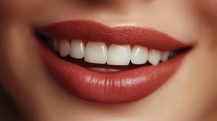 Fototapeta premium Perfect smile with vibrant lips