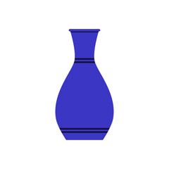 vector illustration of a blue vase
