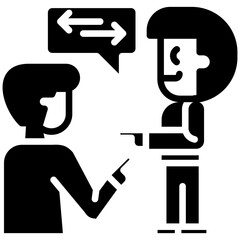 Communication glyph icon