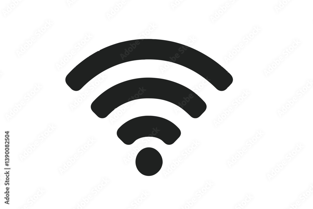 Poster WiFi signal icon representing wireless connectivity and internet access in modern digital environments