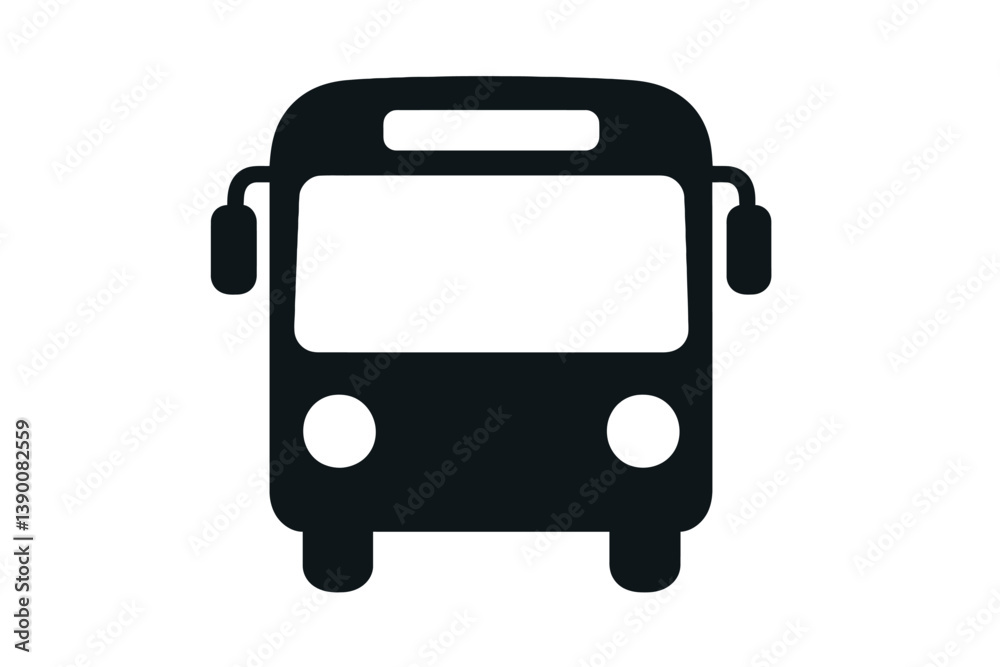 Poster Vector icon of a bus representing public transportation, suitable for digital designs and mobile applications
