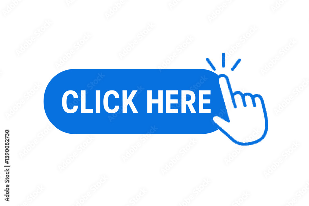 Leinwandbilder Interactive button icon prompting users to engage with digital content or services on a user interface