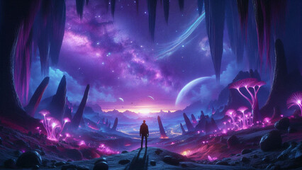 The man on the mysterious planet