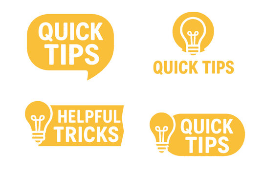 Collection of line vector icons featuring quick tips and helpful tricks in various designs suitable for digital use