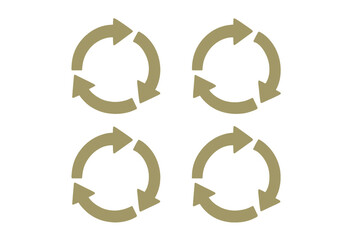 Obraz premium Circular arrows icons designed in a minimalist style representing recycling and sustainability concepts