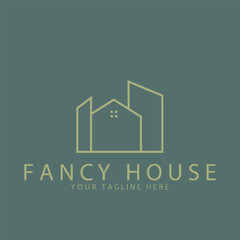 comfort house fancy logo icon vector illustration template design