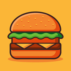 hamburger on a white