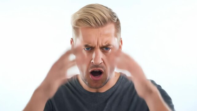 The outraged blonde gets angry