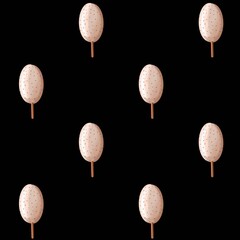 Seamless pattern with ice cream. Summer pattern.