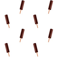 Seamless pattern with ice cream. Summer pattern.