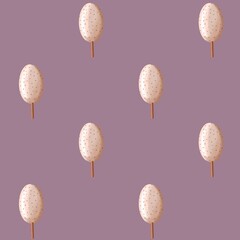 Seamless pattern with ice cream. Summer pattern.