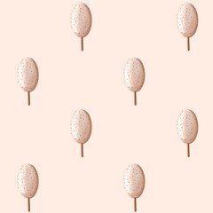 Seamless pattern with ice cream. Summer pattern.