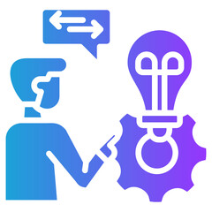 Communication Skills glyph gradient icon