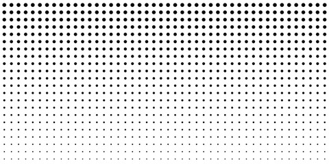 Halftone gradient. Dotted gradient, smooth dots spraying and halftones dot background seamless horizontal geometric pattern vector template set
