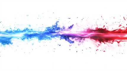 Fototapeta premium Striking Electric Blue and Red Motion Blurs Creating Speed Effect
