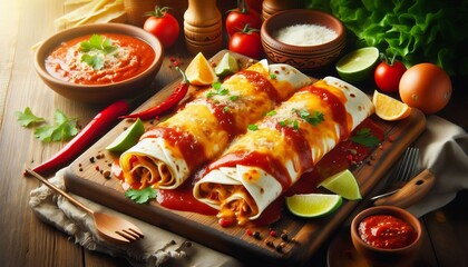Mexican Enchiladas &ndash; Tortillas filled with meat or cheese smot