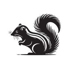 Shrew Silhouette - Minimalist Shrew Vector - Illustration of Shrew .