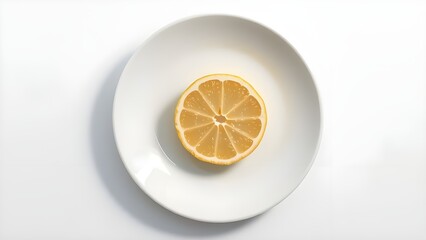 Lemon on White Plate