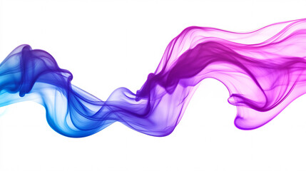 Isolated light speed effect in indigo and magenta hues on white background