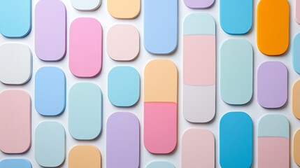 Pastel rounded rectangles pattern.