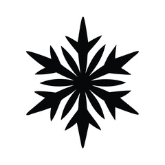 black and white snowflake