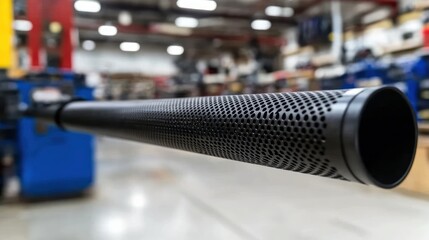 Industrial black perforated tube
