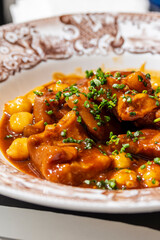 pig's face stew, Bar Canyi, Mercat de Sant Antoni neighborhood, Barcelona, ​​Catalonia, Spain