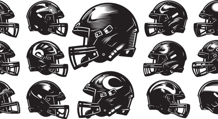 f American football helmet illustrations