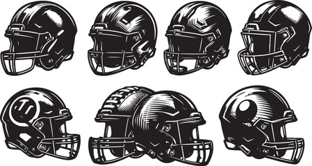 f American football helmet illustrations