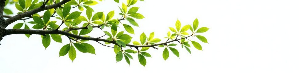 Obraz premium Curved branch of a willow tree isolated on white background, nature, curved