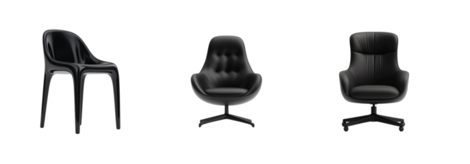 Chair collection featuring elegant black designs for modern seating arrangements