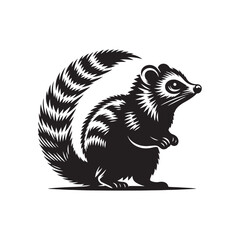Obraz premium Tenrec Silhouette - Tenrec Vector - Minimalist Tenrec Illustration.