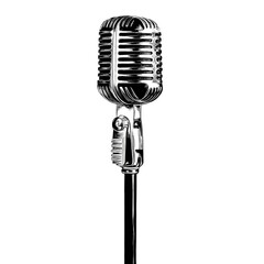 Fototapeta premium vintage microphone isolated on white