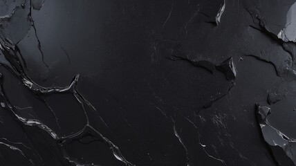 A Black Obsidian Stone Cracked Texture. High-Resolution. Suitable For Product Mockups Or Digital Art Or Game Design. Perfect For Branding Or Packaging Or 3D Rendering Or Graphic Design.