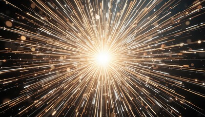 Explosive light burst display dark background abstract image dynamic environment close-up view energy concept for visual impact