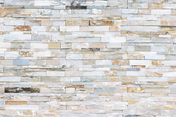 Natural Stone texture background. Sofe gray color tone. Rectangle shape in horizontal row stripe. Material for architectural decoration, wall cladding panel for facade, hotel, pool villa, resort.