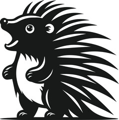 Porcupine silhouette vector animal