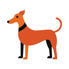 Simple Funny Dog Vector Illustration on White Background – Cute Minimal Pet Art Design