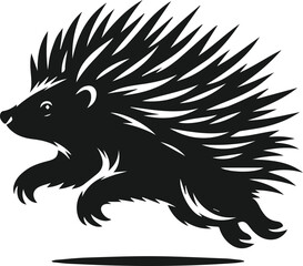 Obraz premium Porcupine silhouette vector animal