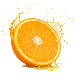 Fresh Orange with Splash Effect