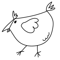 blank and white hand drawn easter