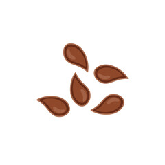 Flax seeds icon. Vector illustration in flat style.